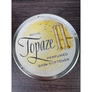 Vtg Avon Topaze Perfumed Skin Softener Balm Tin Mid Century Beauty Collectible